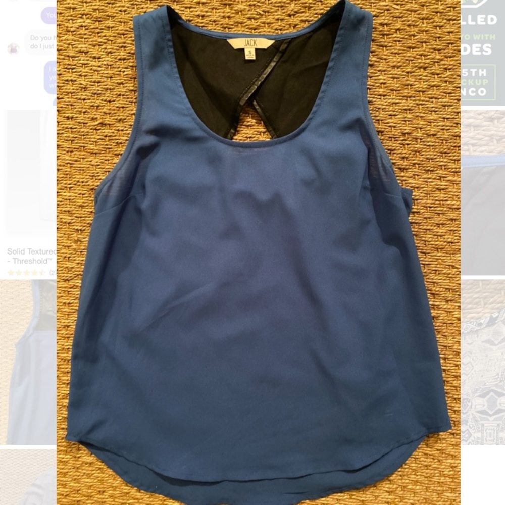 Royal Blue Tank with Black Leather Backing